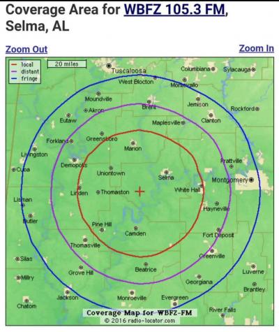 Z105.3 FM COVERAGE AREA